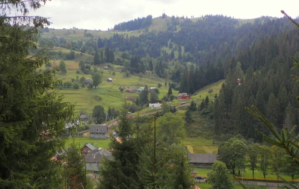 Ucrânia Transcarpathia Synevyrska Polyana Paisagem Rural Paisagem Montanha Alta — Fotografia de Stock