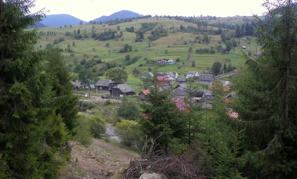Ukraine Transcarpathia Synevyrska Polyana Rural Landscape High Mountain Landscape — Stock Photo, Image