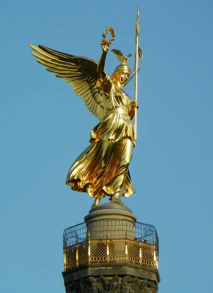 Alemania Berlín Columna Victoria Estatua Victoria — Foto de Stock