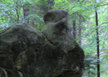 Ukrayna, Karpatlar, Tustan Kayalık Kalesi, kayalar ve doğa manzarası