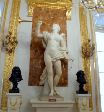 Polonya, Varşova, Kale Meydanı 4, Kraliyet Kalesi, Büyük Toplantı Salonu, mermer heykel