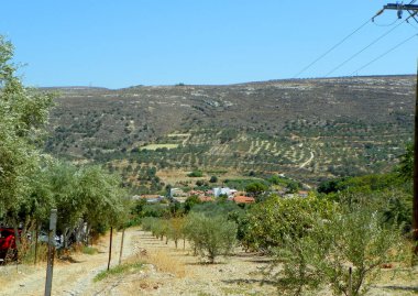 Yunanistan, Girit, Heraklion, Knossos Sarayı, dağlık kırsal alan