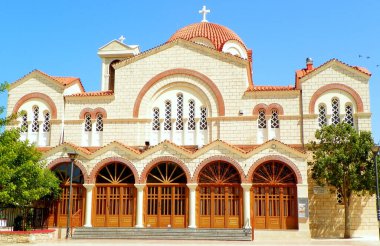 Yunanistan, Girit, Heraklion, Ag. Mina 25, Saint Minas Katedrali, kilise cephesi