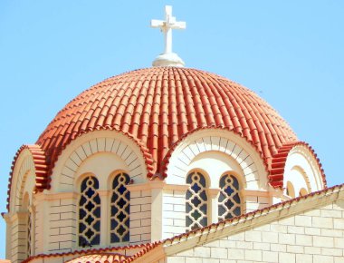 Yunanistan, Girit, Heraklion, Ag. Mina 25, Saint Minas Katedrali, kilisenin ana kubbesi.