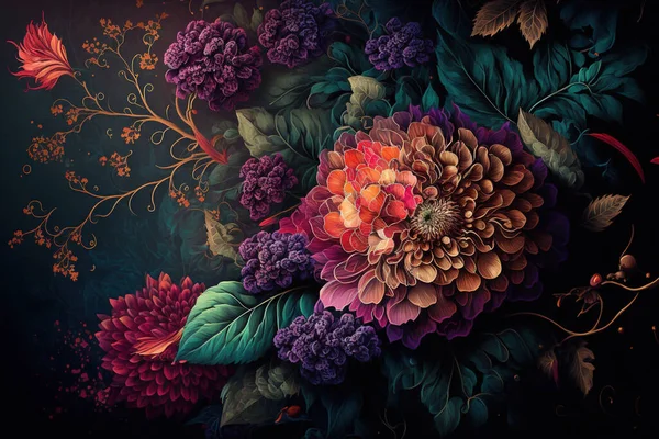 Renkli Çiçek Arkaplanı Veya Duvar Kağıdı — Stok fotoğraf