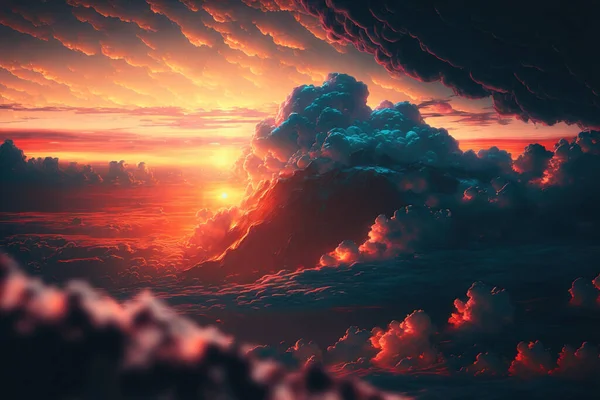 Muhteşem Gün Batımı Bulutları Güzel Doğa Duvar Kağıtları — Stok fotoğraf