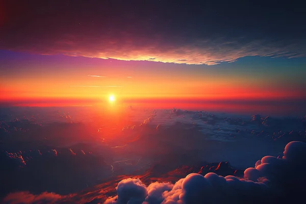 Muhteşem Gün Batımı Bulutları Güzel Doğa Duvar Kağıtları — Stok fotoğraf