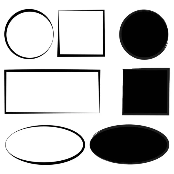 Modèle Abstrait Avec Des Formes Pinceau Noir Illustration Vectorielle Image — Image vectorielle