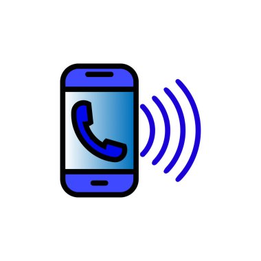 Cep telefonu arama simgesi. Dijital veri. Sembol ara. Vektör çizimi. Stok görüntüsü. EPS 10.