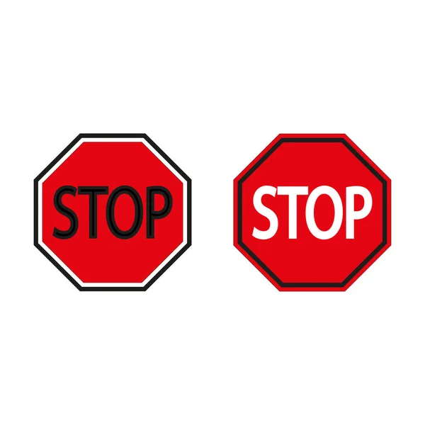 Stoppa Skylten Skriv Förbjudet Lystring Tecken Vektorillustration Lagerbild Eps — Stock vektor