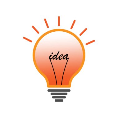 Ampul fikri. Yaratıcı enerji, hayal gücü konsepti. Vektör çizimi. Stok görüntüsü. EPS 10.