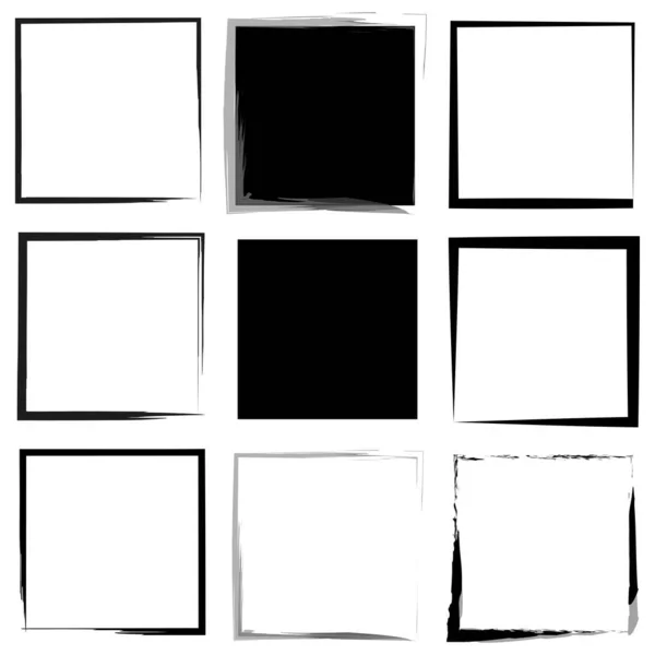 Abstract Patroon Met Zwarte Penseelvormen Vector Illustratie Afbeelding Voorraad Eps — Stockvector