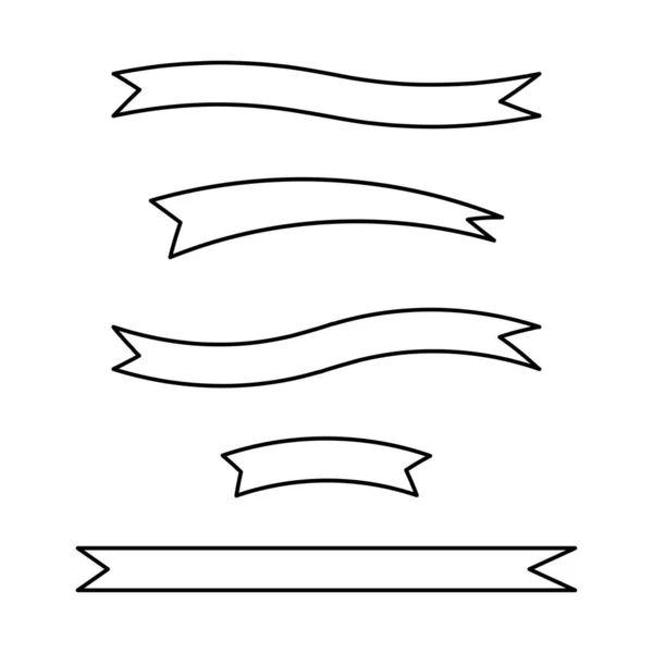 Icônes Ruban Rétro Vieux Papier Forme Insigne Réduction Illustration Vectorielle — Image vectorielle