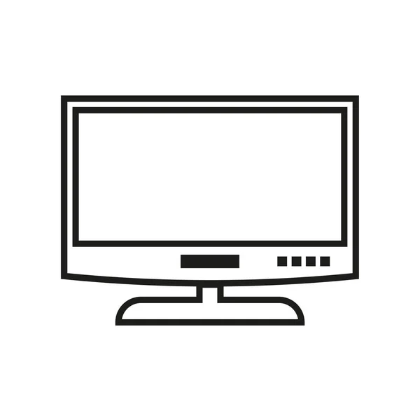 Moniteur Icône Écran Dispositif Technologie Moderne Réseau Internet Espace Numérique — Image vectorielle