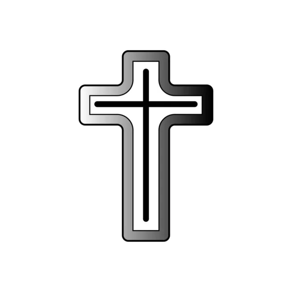 Ikona Náboženského Kříže Tradiční Design Vektorová Ilustrace Image Akcií Eps — Stockový vektor