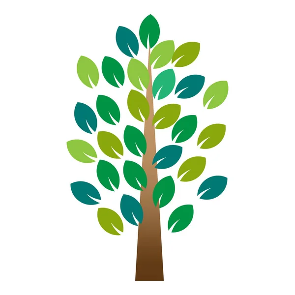 Ağaç Yaprakları Soyut Bir Şekilde Ayrılıyor Ekoloji Konsepti Vektör Çizimi — Stok Vektör