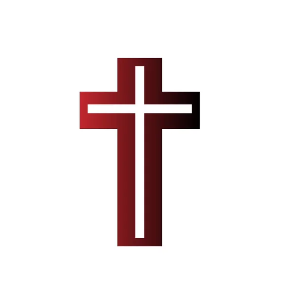Simbolo Croce Simbolo Del Cristianesimo Illustrazione Vettoriale Immagine Stock Eps — Vettoriale Stock