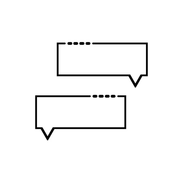 Üres Üzenetkeretek Geometrikus Forma Chat Üzenet Ikon Vektor Illusztráció Készletkép — Stock Vector