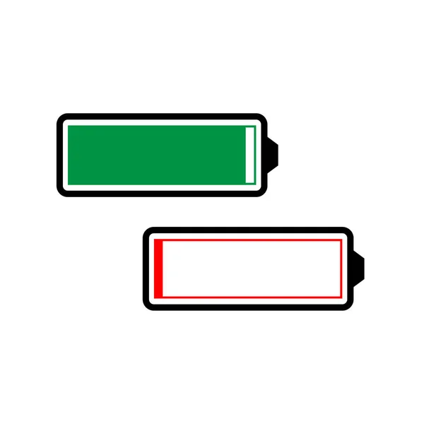 Grönt Batteri Ikon Vit Bakgrund Design Element Vektorillustration Lagerbild Eps — Stock vektor