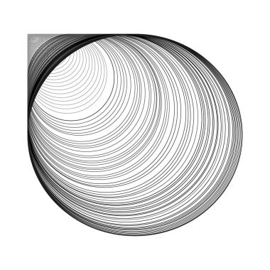 Spiral boru. Geometrik şekil. Simge sembolü. Yuvarlak şekilli. Vektör çizimi. Hisse senedi. EPS 10.