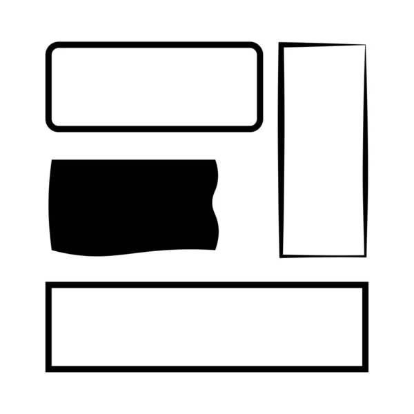 Μαύρα Ορθογώνια Ορθογώνια Τέλειο Σχέδιο Για Κάθε Σκοπό Εικονογράφηση Διανύσματος — Διανυσματικό Αρχείο