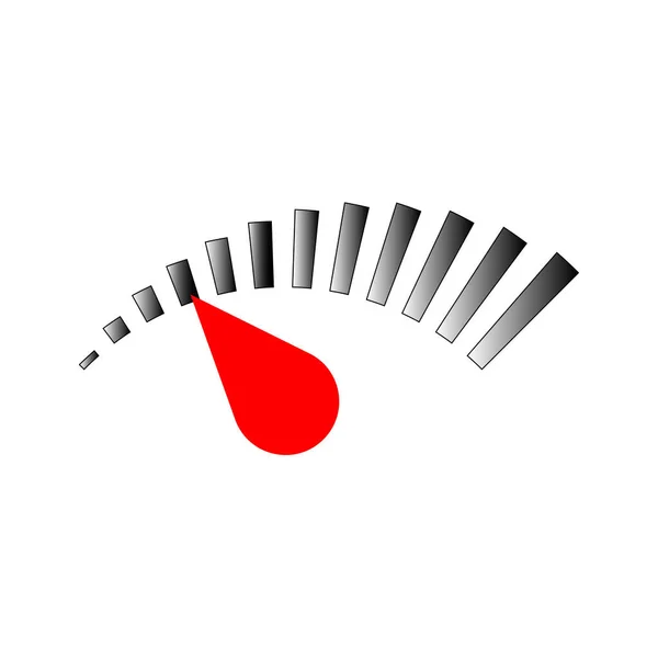 Ikona Šipkovým Tachometrem Vysoká Rychlost Ukazatel Rychlého Vytáčení Vektorová Ilustrace — Stockový vektor