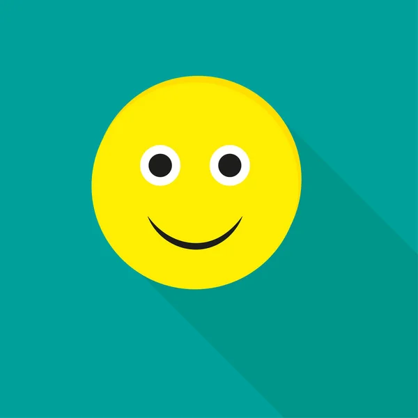 Icône Sourire Smiley Dans Style Plat Illustration Vectorielle Image Stock — Image vectorielle