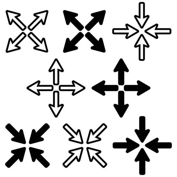 Différentes Flèches Recharger Symbole Illustration Vectorielle Image Stock Spe — Image vectorielle