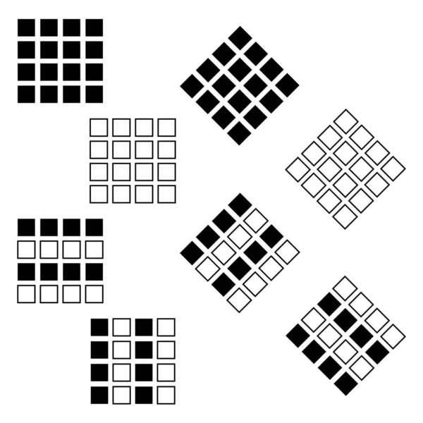 Vierkanten Van Blokjes Digitale Technologie Achtergrond Vector Illustratie Voorraad Afbeelding — Stockvector