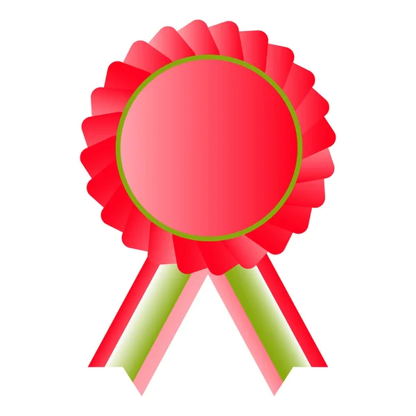 Rode Medaille Witte Achtergrond Ontwerp Van Het Certificaat Verkoop Label — Stockvector