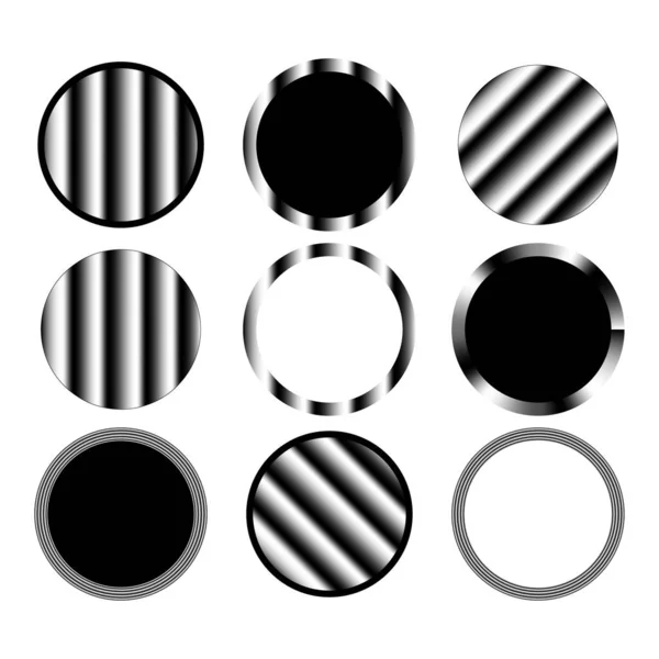 Des Cercles Éclos Cadre Circulaire Ensemble Cadre Circulaire Forme Ronde — Image vectorielle