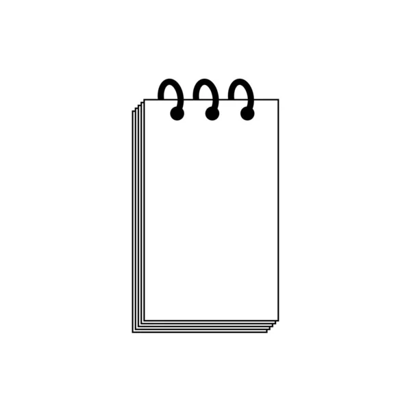 Witte Notitieblok Spiraal Notepad Illustratie Vector Illustratie Voorraad Afbeelding Eps — Stockvector