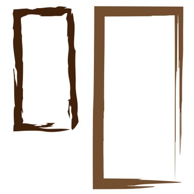 Suluboya siyah pankart. Suluboya fırça dokusu. Kenar çerçevesi. Vektör çizimi. Hisse senedi. EPS 10.