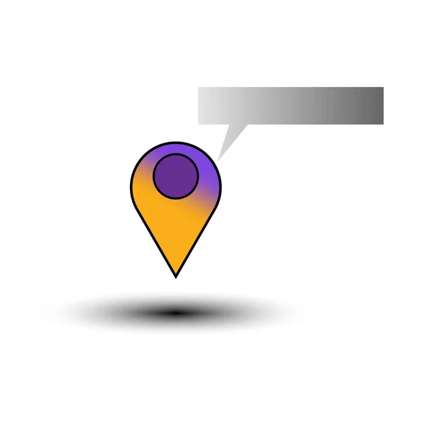 Mensagem Mapa Pinos Localização Marca Ilustração Vetorial Imagem Estoque Eps — Vetor de Stock