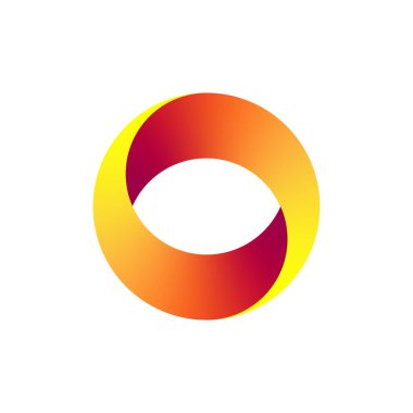 Sancak tasarımı için turuncu kurdele dairesi. Vektör çizimi. Stok görüntüsü. EPS 10.