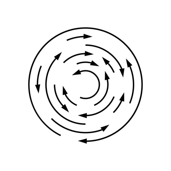 Seta Espiral Abstrata Linhas Movimento Abstratas Ilustração Vetorial Imagem Stock —  Vetores de Stock