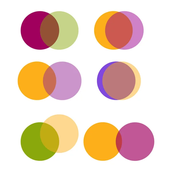 Цветные Круги Пересекаются Современный Инфографический Шаблон Векторная Иллюстрация Фондовый Имидж — стоковый вектор