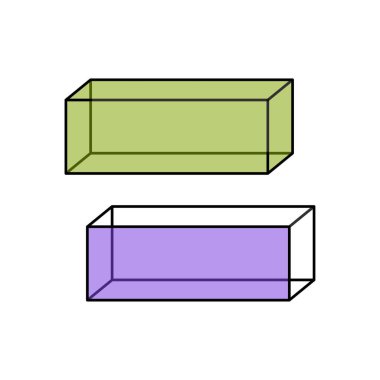 Üç boyutlu dikdörtgenler. Takım konsepti. Vektör çizimi. Stok görüntüsü. EPS 10.