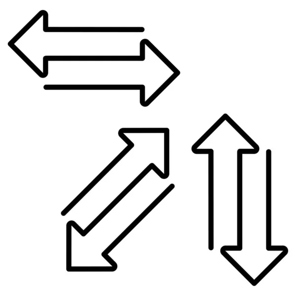 Rovné Šipky Jedna Čára Jednoduché Šípy Vektorová Ilustrace Image Akcií — Stockový vektor