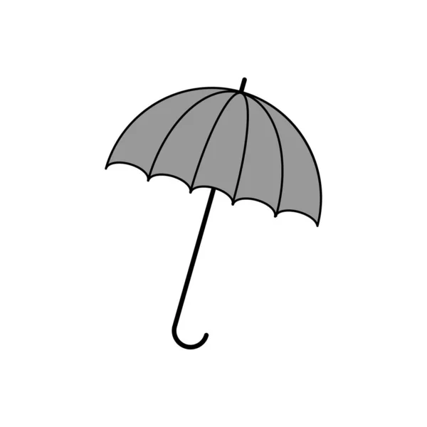 傘のアイコン 秋の天気 編集可能なラインストローク ピクセル完璧だ ベクトルイラスト ストック画像 Eps — ストックベクタ