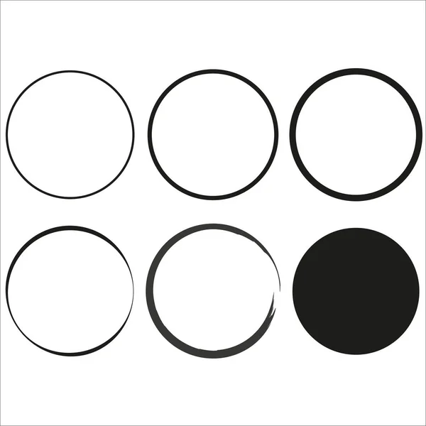 Βούρτσα Κύκλους Κύκλος Έτοιμος Στρογγυλό Σχήμα Εικονογράφηση Διανύσματος Εικόνα Αρχείου — Διανυσματικό Αρχείο