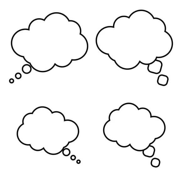 Думки Хмари Іконки Ікони Щоб Подумати Піктограма Балачки Діалогове Вікно — стоковий вектор