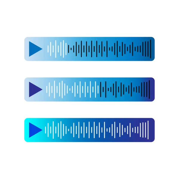 Mavi Ses Hattı Ses Dalgası Konsepti Vektör Çizimi Stok Görüntüsü — Stok Vektör