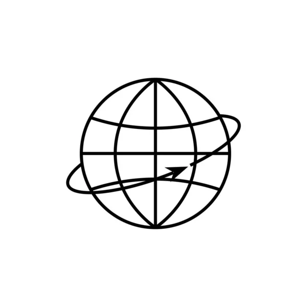 Strzała Ikony Ziemi Ikona Projektowania Strony Komunikacja Internetowa Internetowy Portal — Wektor stockowy