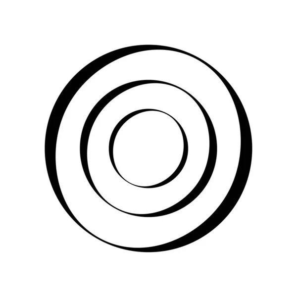 Icono Con Círculos Círculos Ilustración Del Logotipo Movimiento Tecnológico Ilustración — Archivo Imágenes Vectoriales