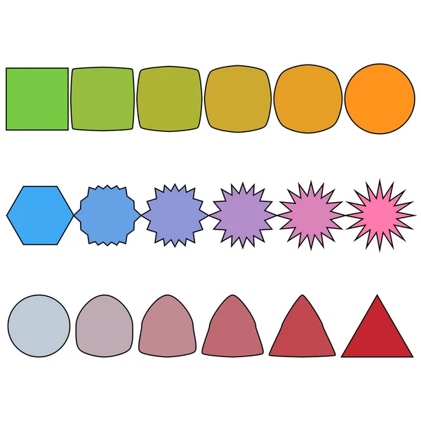 Diferentes Formas Geométricas Coloridas Arte Geométrica Forma Geométrica Ilustração Vetorial — Vetor de Stock