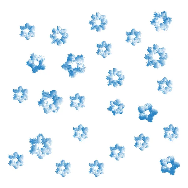 Modré Květy Malují Vzor Jarní Květinový Vzor Vektorová Ilustrace Image — Stockový vektor