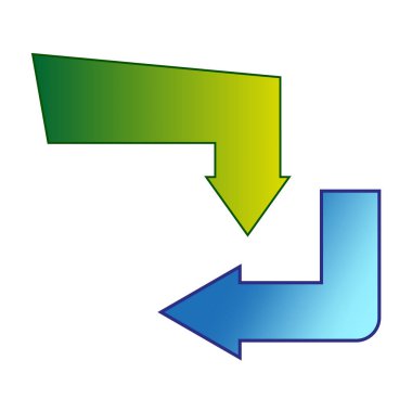 Renkli köşeli oklar. Modern arka plan tasarımı. Vektör çizimi. Hisse senedi. EPS 10.