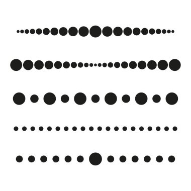 Noktalı çizgiler. Geometrik desen. Vektör çizimi. Stok görüntüsü. EPS 10.