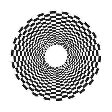 Çember tüneli. Üst görünüm tasarımı. Vektör çizimi. Hisse senedi. EPS 10.